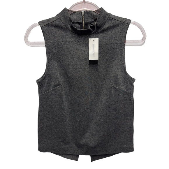 Banana Republic Ponte Knit Structured Oversized Blouse Minimalist Neutral NWOT - Picture 1 of 7